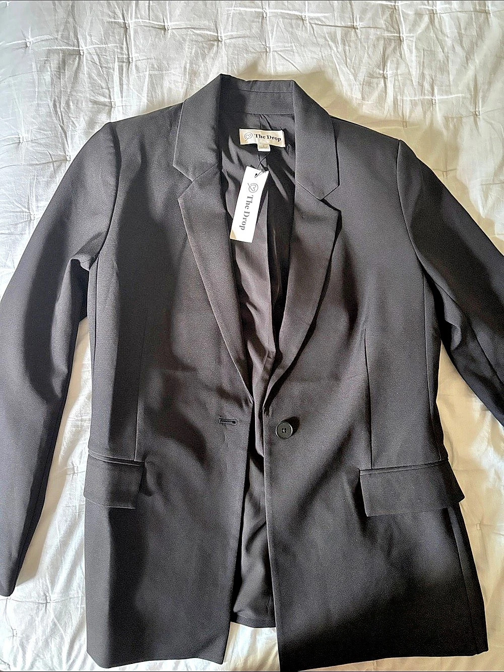 The Drop Women'Small Blazer Long Water Black Blazer Size Small NWT